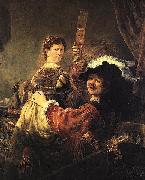Rembrandt Peale Rembrandt and Saskia in the parable of the Prodigal Son Sweden oil painting artist